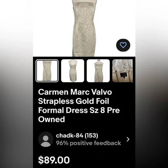 CARMEN MARC
VALVO Sparkly Strapless Dress 10 - Picture 11 of 11